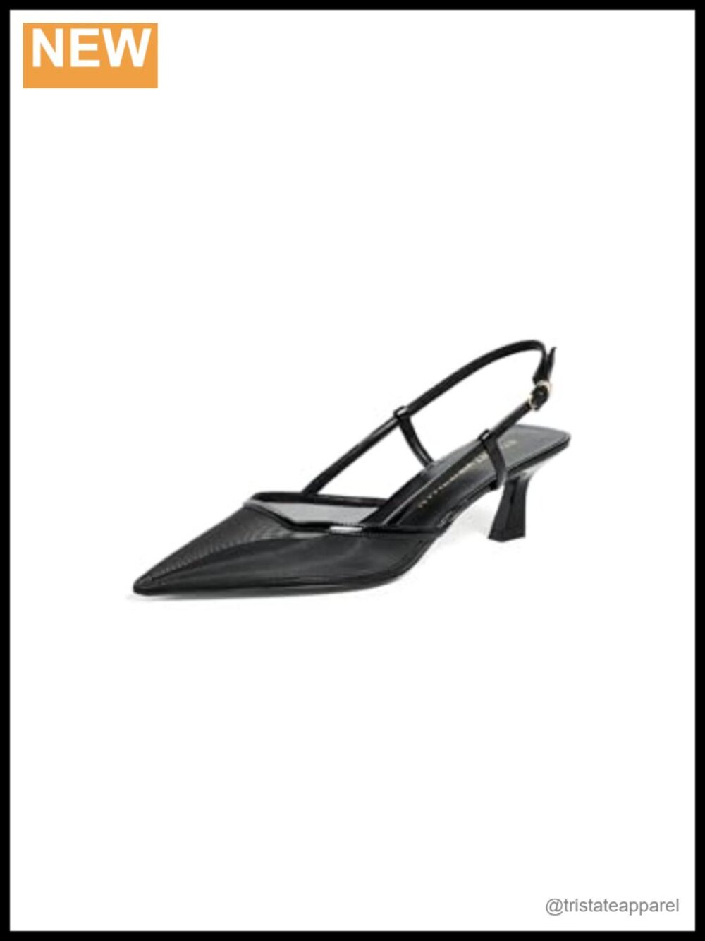 Stuart Weitzman Vinnie 50 Slingback Kitten Heel Pointed Toe Mesh Pumps